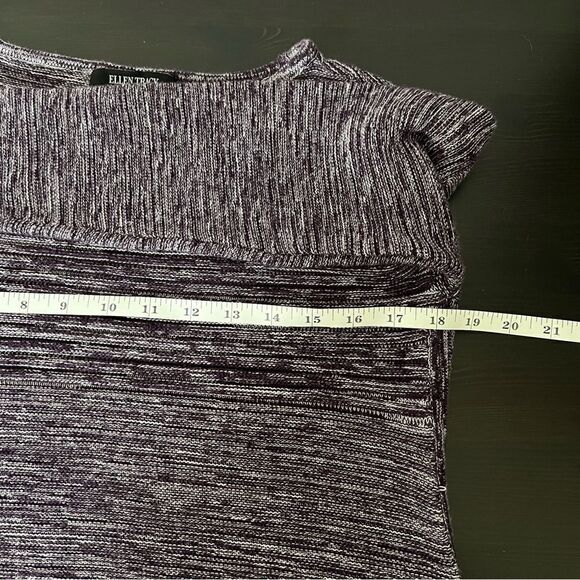 Ellen Tracy Sweater Top Womens Medium Purple Knit Long Sleeve Boat Neck Pullover - Picture 11 of 12